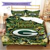 Name Custom Green Bay Packers Logo Pattern Bedding Set Quilt Cover Pillowcase Home Decor Gift (1 * duvet cover + 2 * pillowcase, without core)