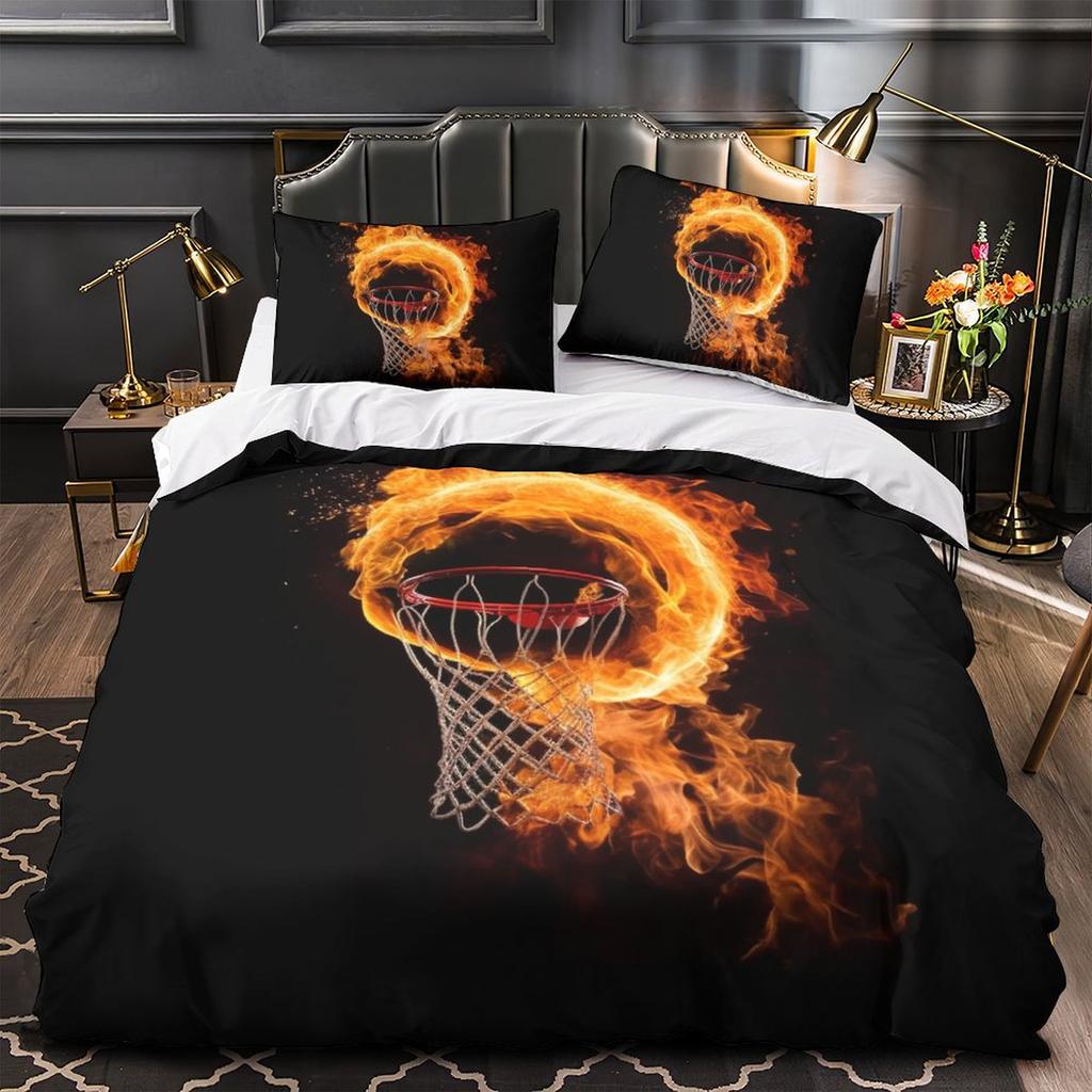 3D-Sport-Bettwäscheset für Sportler, Jungen, Teenager, Herren, Daunen-Bettbezug, Kissenbezug, 2/3-teilig, modischer, schnelltrocknender und schmutzabweisender Bezug