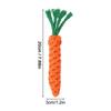 Carrot Dog Chew Toy Dental Rope for Teeth Cleaning Safe & Durable Braided Cotton Rope Puppy Teething Cleaning Toy
