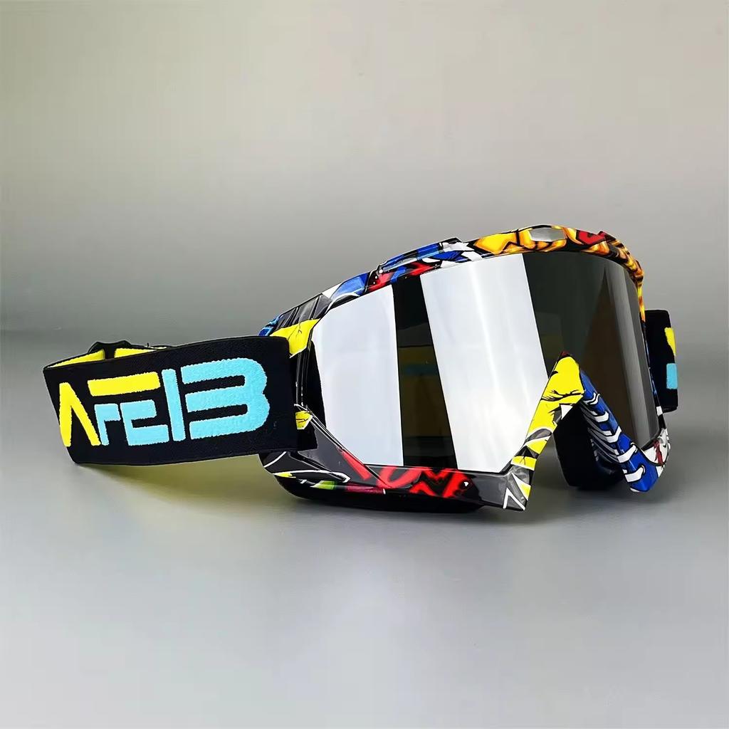 2026 Vibrant Frame Design Motocross Goggles UV400 Lens  Lightweight Durable Adjustable Strap Outdoor Sports Riding Goggles