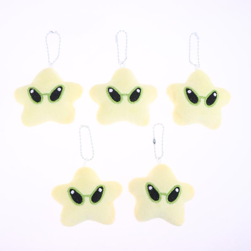 5 szt. Kreskówkowy pluszowy breloczek z kosmitą, uroczy, kreatywny, wypchana lalka, breloczek do kluczy, zawieszka do torby, dekoracja do zawieszenia na plecaku, uchwyt na klucze dla pary