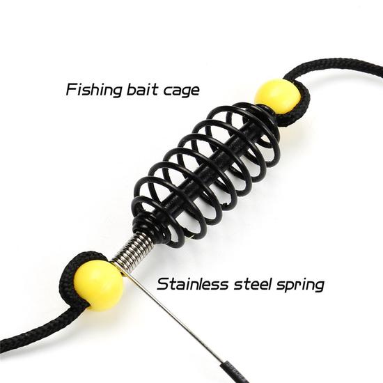 fishing bait spring lure inline hanging tackle stainless steel feeder Carp Baits Cage, Fish Feeder with Holder, Methods Fishings Baits Hook Rigs Set Sinkers Cage Feeder Tackle Fishing Sinkers Weights : Sports & Outdoors Stainless Steel Carp Bait Holder