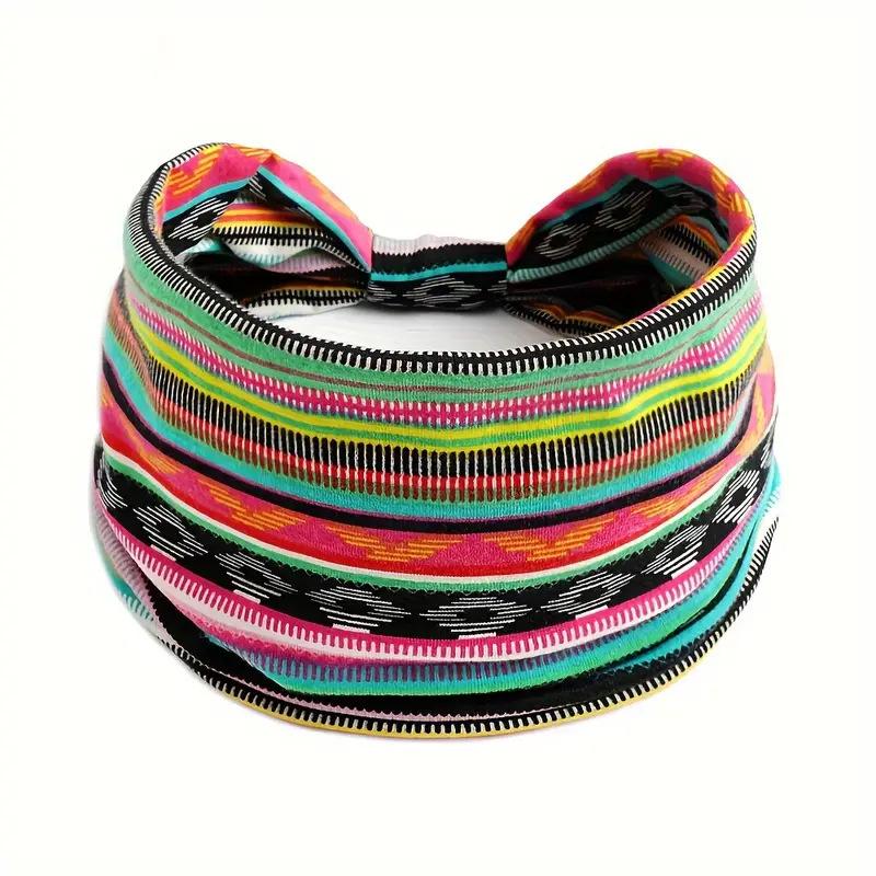 Boho Headbands Wide Knot Hair Scarf Floral Printed Hairband Elastic Turban Headwrap Stretch Head Bands Bandana Fashion Hair Accessories for Women