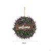 18 Inch Simulated Front Door Wreath, Handmade Realistic And Versatile Welcome Sign
