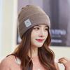 Women's Winter Fleece-Lined Korean Woolen Hat Set: Warm Knitted Beanie for Men and Women