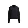 Sweatshirts Women's Black Crew Neck Moderate Regular (Unisex) Sweatshirts HJ7311
