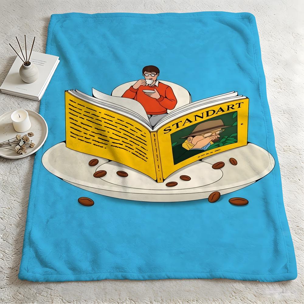 artist CChoi Haeryungg Throw Warm Soft Flannel Blanket Multiuse for Sofa Bed Camping Travel Nap