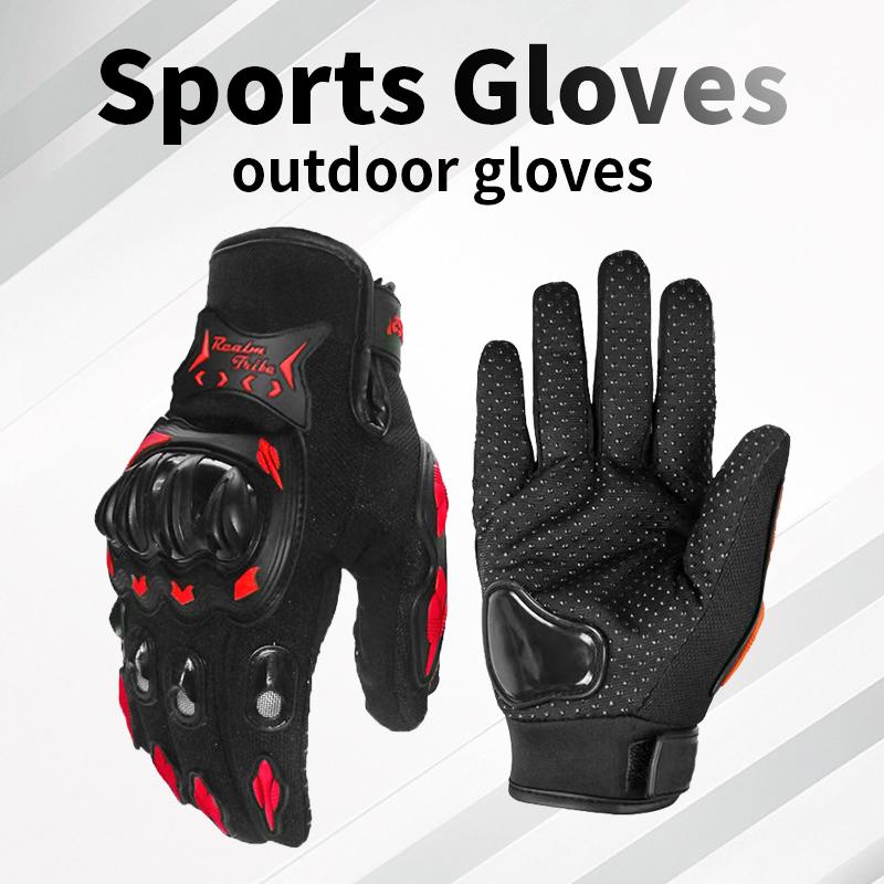 Outdoor Gloves Breathable Anti Slip Gloves Shock Absorbing Full Finger Cycling Gloves