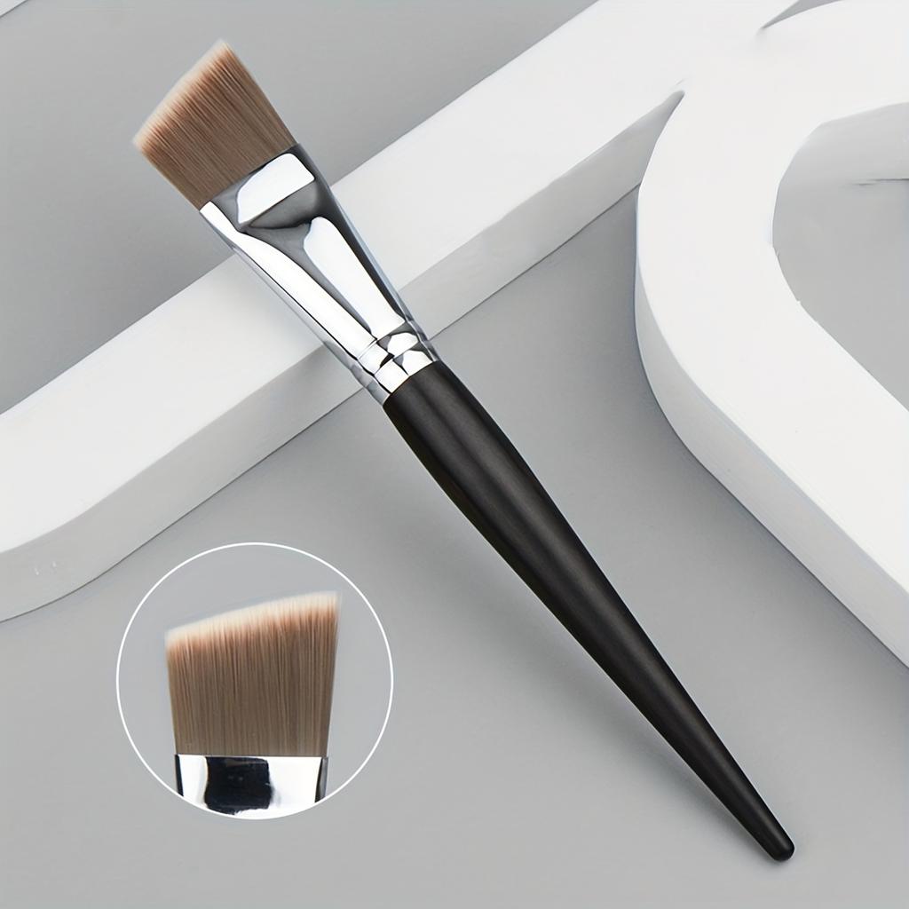 Beveled Shaped Blade Flat Foundation Brush Black Makeup Brushes Professional Women Face Base Liquid Foundation Cosmetics Brush