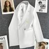 Women's Green Slim Fit Suit Jacket - Trendy Spring 2025 Street Style