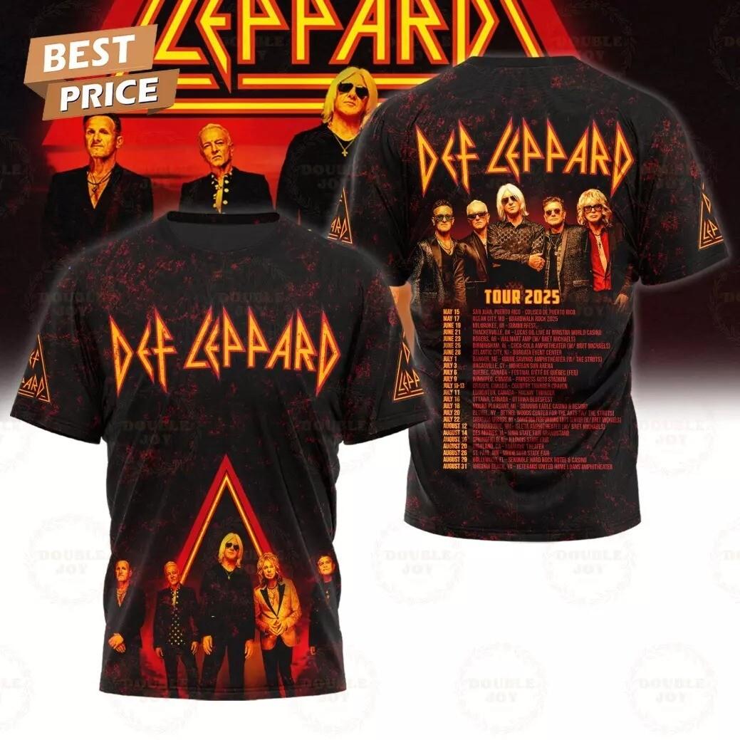 Def Leppard Tour 2026 New 3D T-Shirt XXXL
