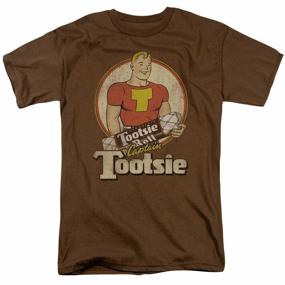 

26 Tootsie Roll Captain Tootsie T Shirt Mens Licensed Chocolate Candy Tee Coffee Unisex T-Shirt XXXXL