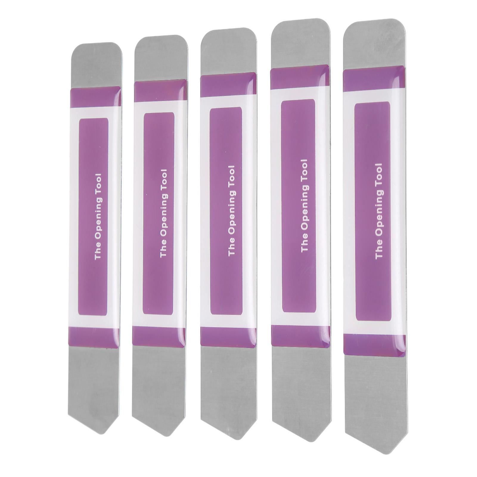 

5Pcs Professional Opening Pry Tools Ultrathin Metal Spudger Tool with Rubber Handle for Electronics Phone