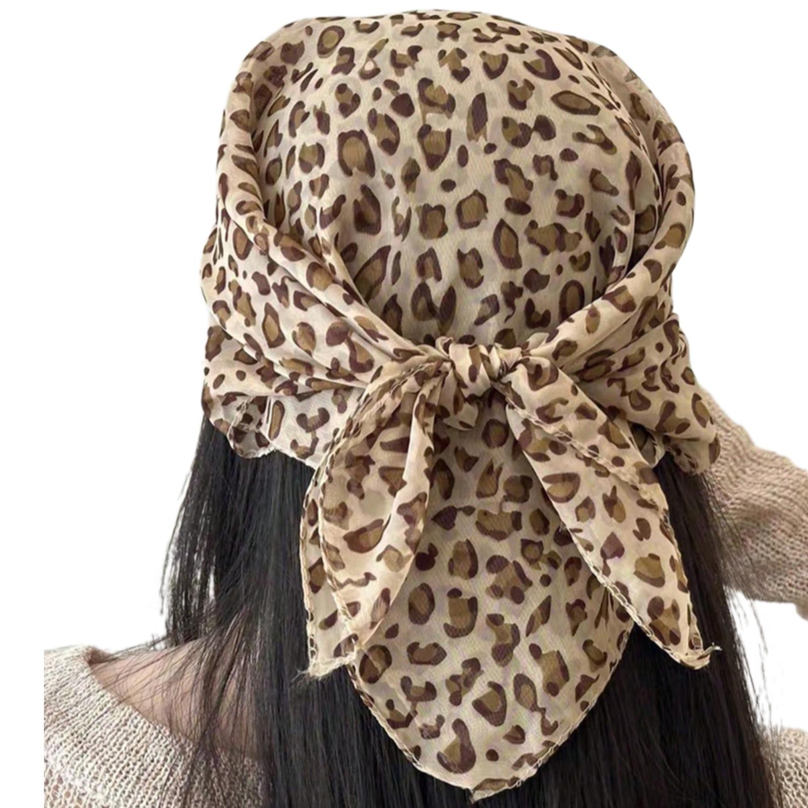 

Большой квадратный шарф с леопардовым принтом для мужчин и женщин, многофункциональный головной платок, унисекс, хиджаб, уличные шейные платки для повседневной носки разноцветный