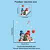 Sticker Double Snowman Christmas Static Window Decal - Does Not Scratch Glass for Living Room Windows