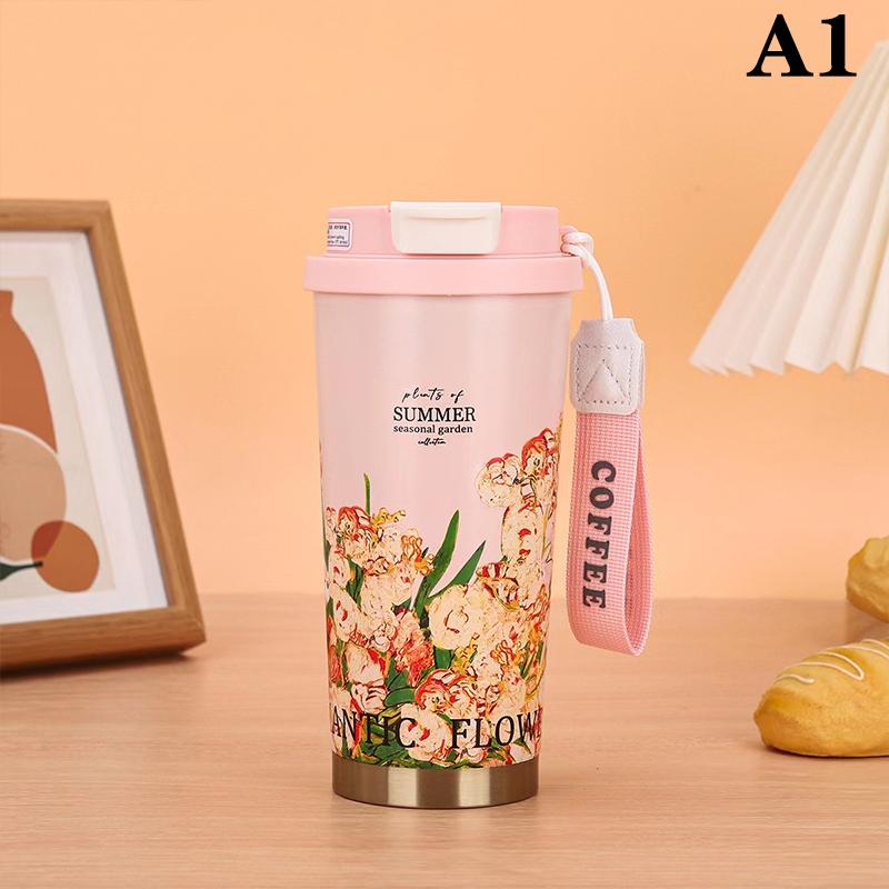 

Бутылка для воды из нержавеющей стали с вакуумной изоляцией объемом 500 мл, дорожная кружка, портативная термокружка, кофейный стакан, термокружка