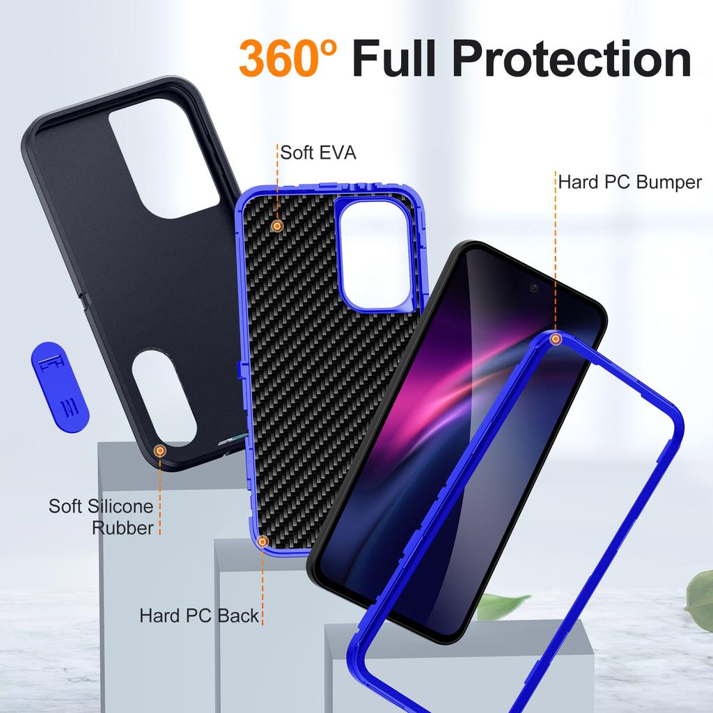 For Samsung Galaxy A56 5G/A36 5G Case Kickstand Phone Cover PC + Silicone + EVA 3-in-1 Design
