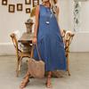 Women's Sleeveless Long Dress Casual Crew Neck Maxi Dress Summer Beach Vacation Shift Sundress