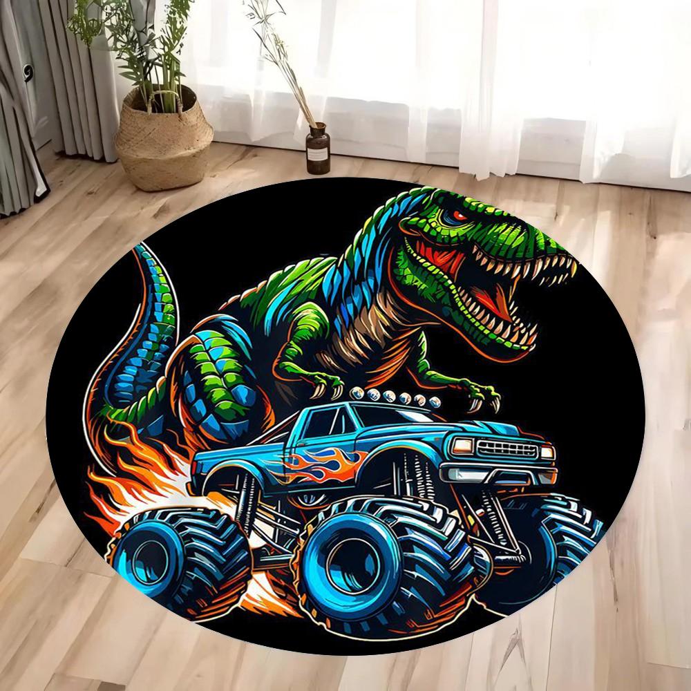 Marine Theme 3D Round Rug Living Room Bedroom Carpet Seaside Pattern Soft Durable Home Decor Nautical Stylish Styles
