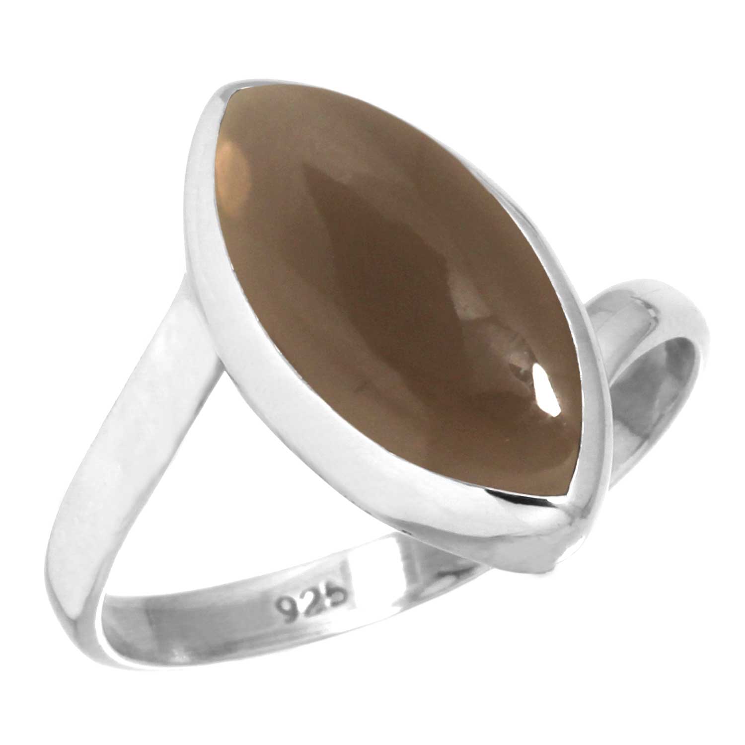 

Кольцо из стерлингового серебра 925 пробы Женское Драгоценный камень Ручная работа Ювелирные изделия Рождественский подарок Малахит Лунный камень Розовый кварц Красный камень Дымчатый топаз Тигровый глаз Костюм 7 дымчатый топаз