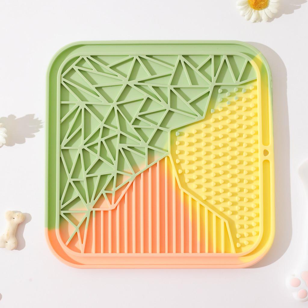 

Pet Silicone Antislip Food Mat With Suction Cups For Dog Bowl Feeding And Waterproof Design Iine Tricolor