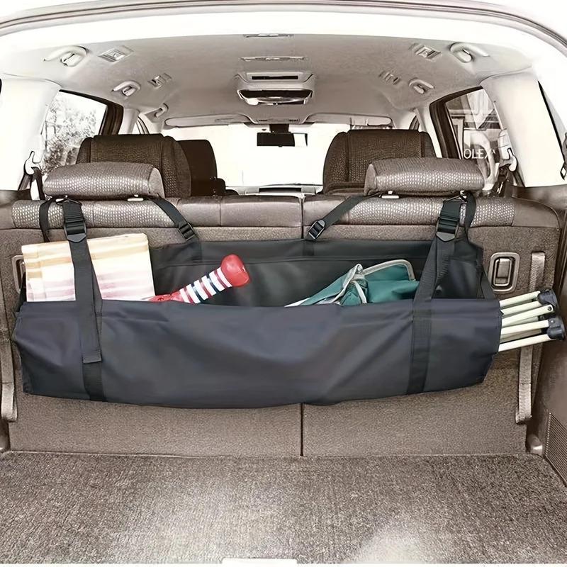 High Capacity Car Trunk Organizer Oxford Backseat Storage Bag Net Multi-Use Adjustable Seat Back Organizers Universal For Cars