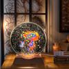 1 pièce veilleuse cristal multicolore, veilleuse gravée au laser fée lune 3D, cadeaux d'anniversaire créatifs pour petite amie, camarade de classe