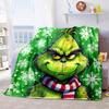 Christmas Gift Comedy Movie How the Grinch Stole Christmas Blanket Home Warming, Four Season Bed Decoration Sofa Cover Flannel Throwing Blanket K17