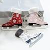 2PCS Party Supplies Wood Skating Shoes Pendant Boots Christmas Tree Decorations  Home Decoration