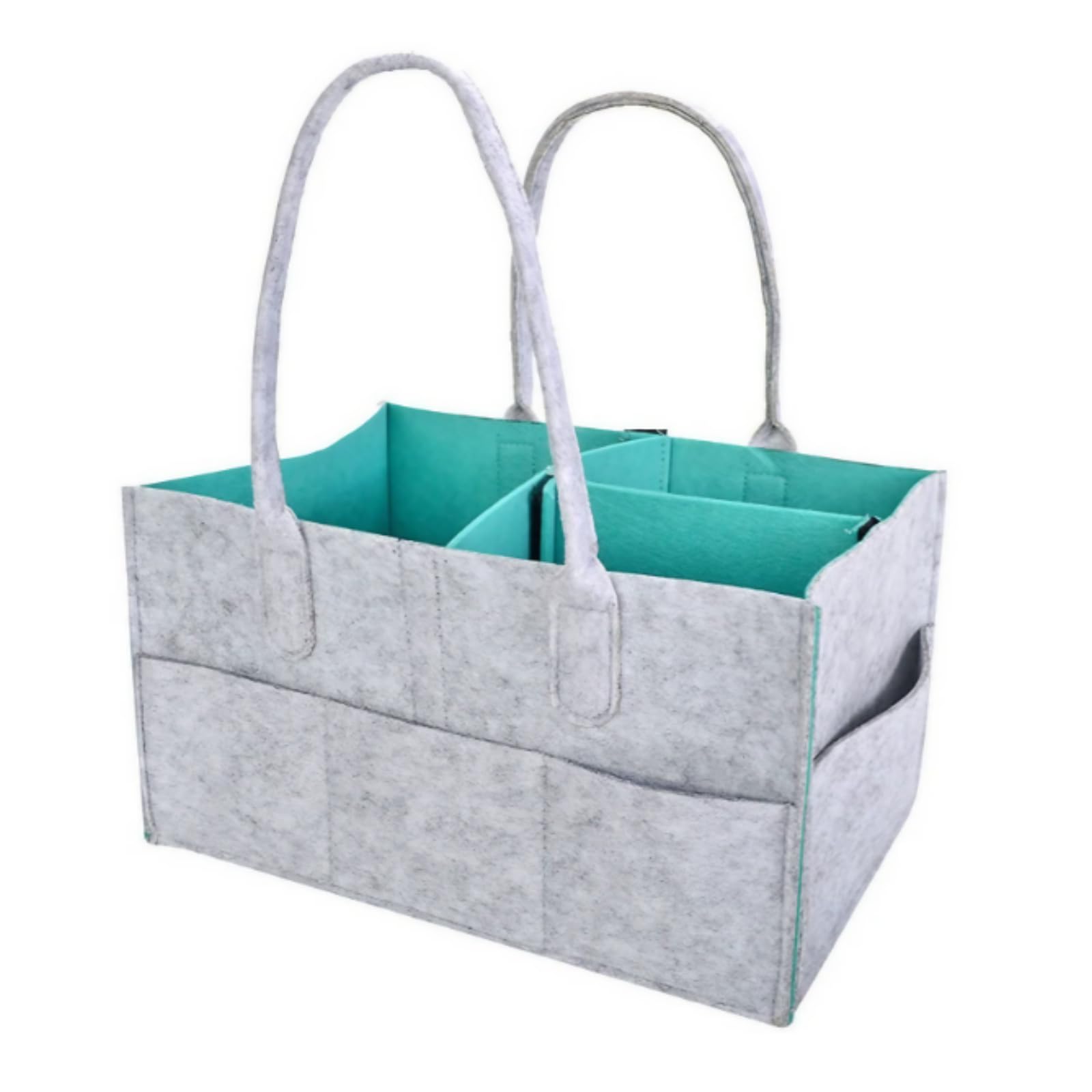 DIZLAS Diaper Storage Baby Supplies Storage Diaper Baby Toy Large Capacity Bag, Bag, Pouch, Storage, (Blue-Green)