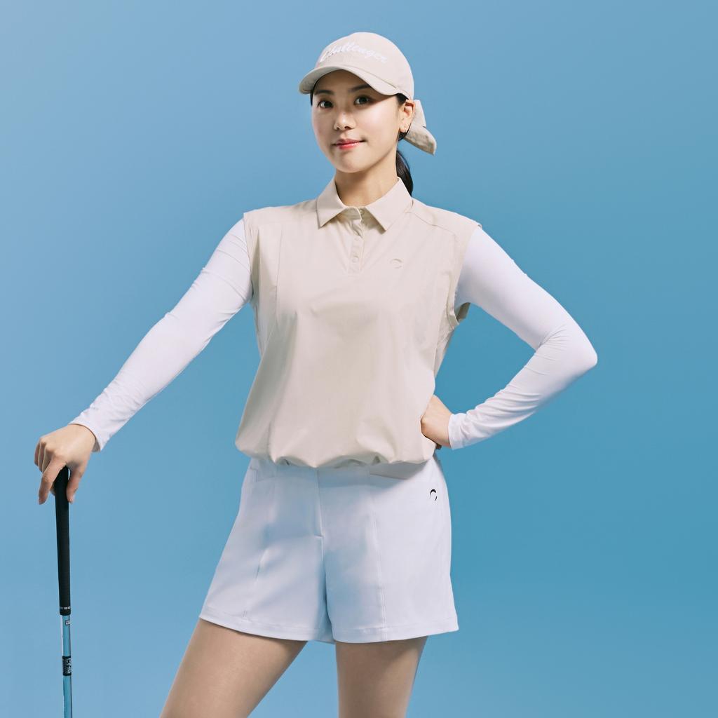 CHALLENGER Women'S Woven Cooling Inner Layering Sun Guard T-Shirt Light Beige