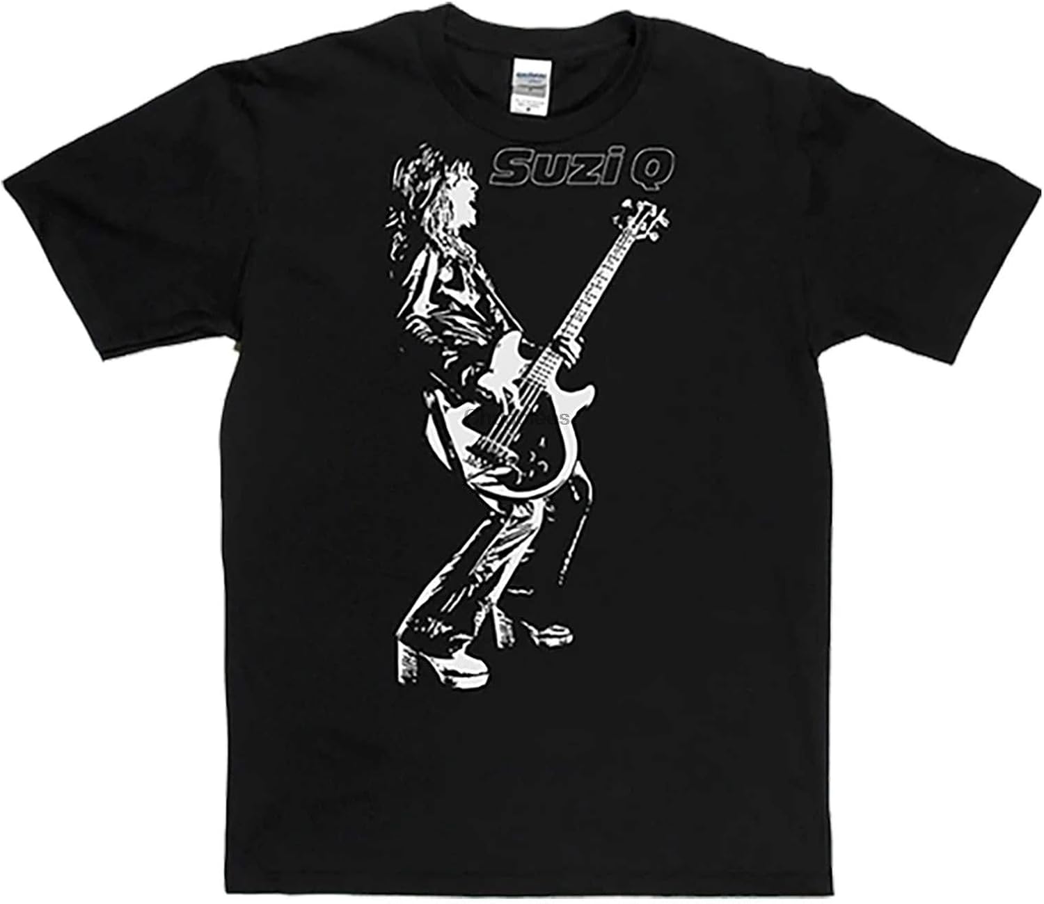 F29 WomenTops Suzi Quatro Fashion tees Tshirts Womens Graphics XS чёрный