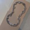 Heart Charm Necklace Pave 5A Cubic Zirconia Cuban Link Chain High Quality Hip Hop Ice Women Jewelry