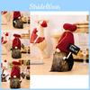 Unique Faceless Doll Gnome With Burgundy Knit Hat And Champagne Sign For Parties