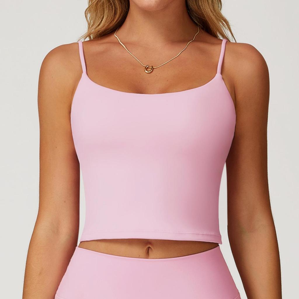 Brushed Yoga Tank Top with Hollow Back & Double Straps - Women's Sports & Fitness Vest 3063