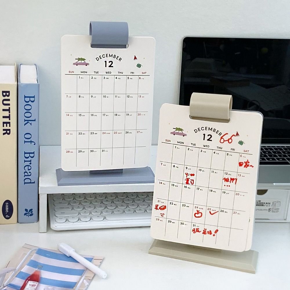 Page Flipping Cartoon Desk Planner Cartoon 2026 Cute Student Calendar  Desktop Decor
