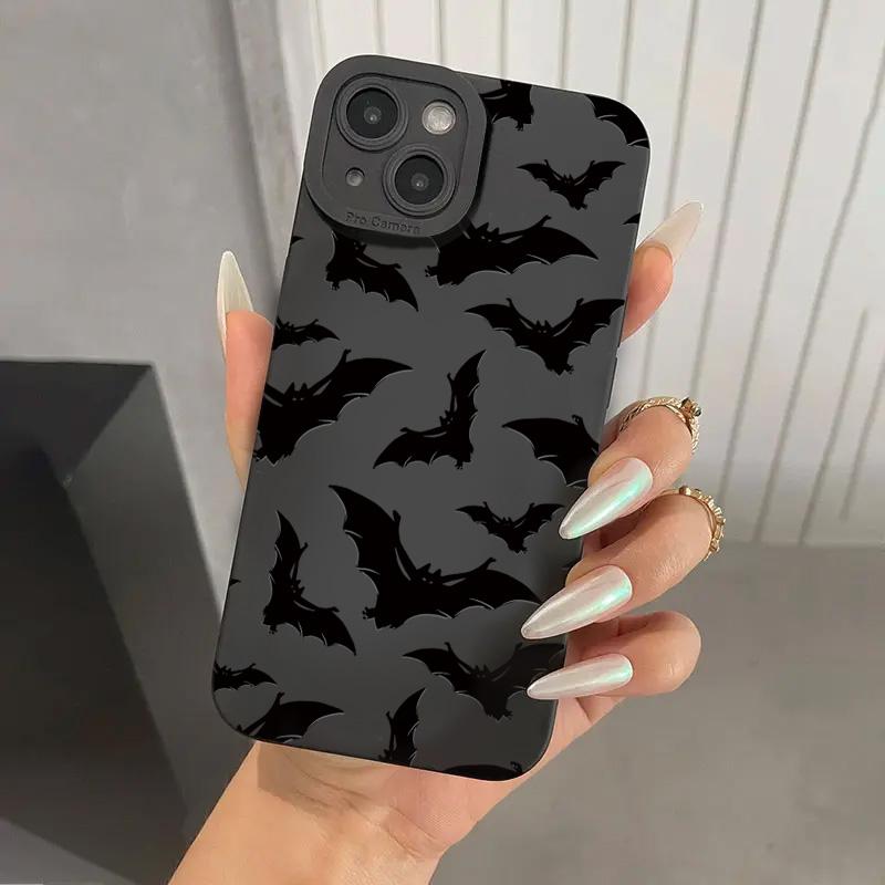 With Bat Print Silicone Phone Case For Samsung Galaxy S26 A56 A55 A54 A53 A36 A35 A34 5G S25 S24 S23 S22 Ultra Plus S21 FE Cover