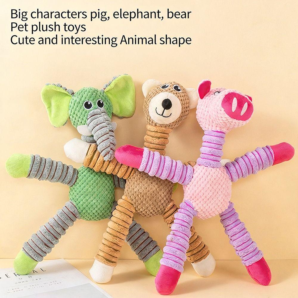 35cm Tooth Cleaning Pet Companion Toy Interactive Cats Toy Portable Plush Dogs Toy