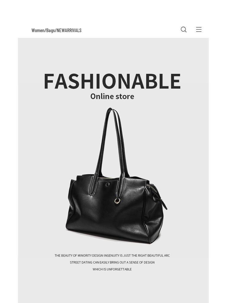 2025 Autumn/Winter High-End Retro Single Shoulder Tote - Large Capacity Commuter Handbag for Women