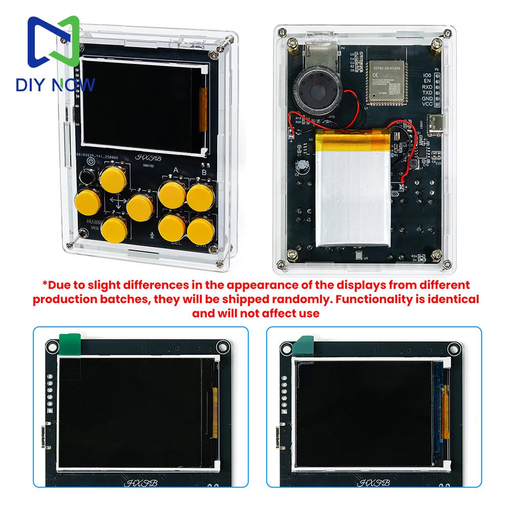 Game Console Electronic DIY kit Handheld Device Weather Display and Clock XiaoZhi AI Robot Soldering Practice Game Console kit