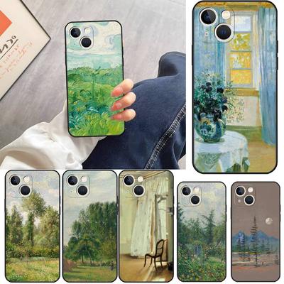 Oil Painting Landscape Phone Case For iPhone Samsung Galaxy Redmi Xiaomi Oppo OnePlus Note S A 7 8 9 10 11 12 13 14 20 21 22 23 53 54 Pro Max Ultra