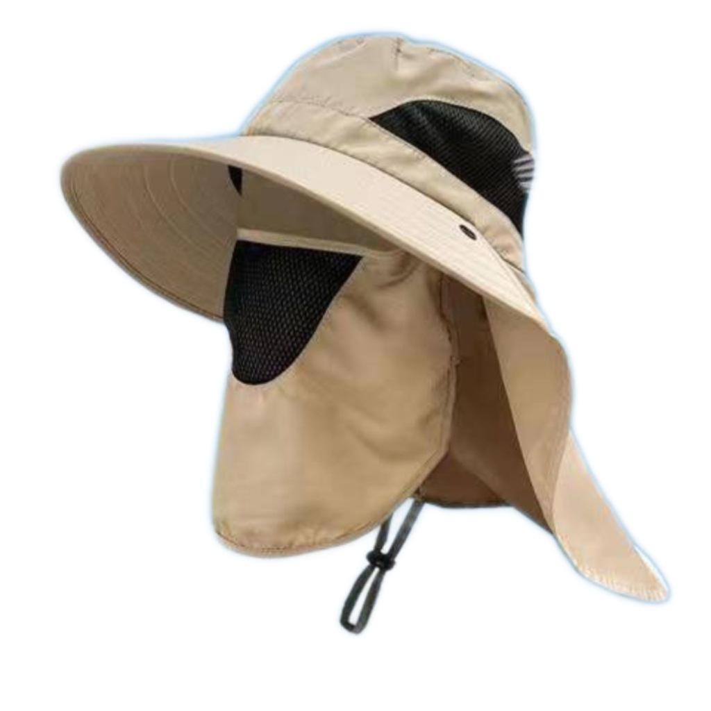 Sunscreen men's summer fishing hat face cover bucket hat UV protection sun hat outdoor sun protection hat