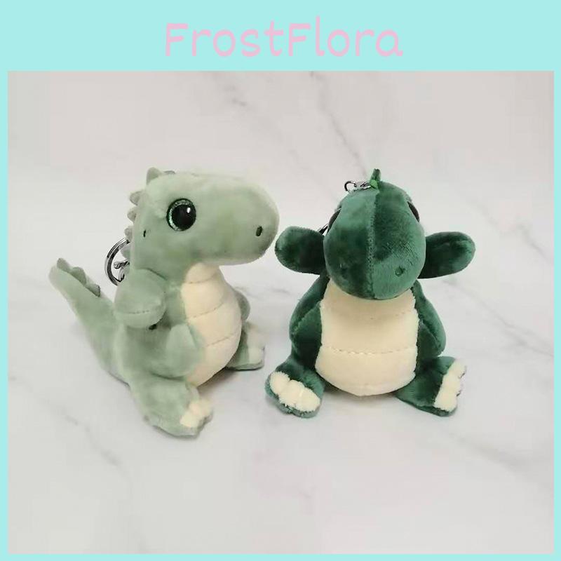 Lovable Green Short Plush Dinosaur Keychain Cute Stuffed Animal For Everyone
