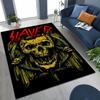 Slayer Heavy Metal Rock Band Skull Art Carpet Rug for Bedroom Living Room Sofa Home Doormat Decor,Large Non-slip Floor Mat