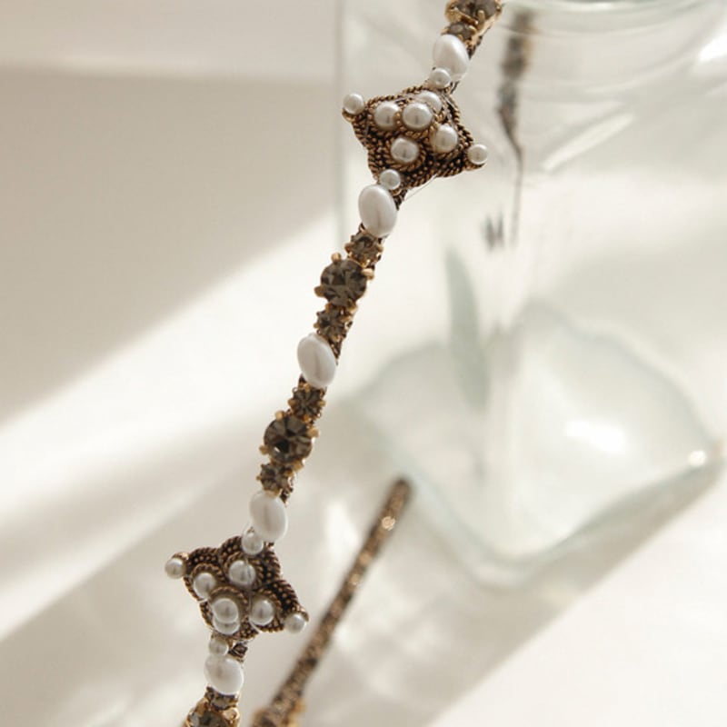 

J.Lauren Кастинг Кубический Жемчуг Античный Ободок для Волос H01161 single type