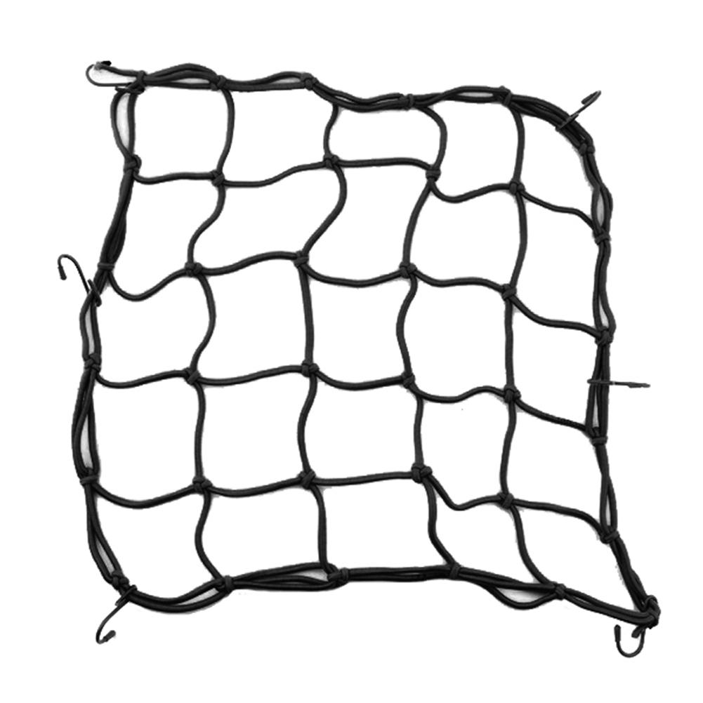 

40x40 см мотоциклетный светоотражающий эластичный шнур для шлема, багажная банджи-сетка чёрный