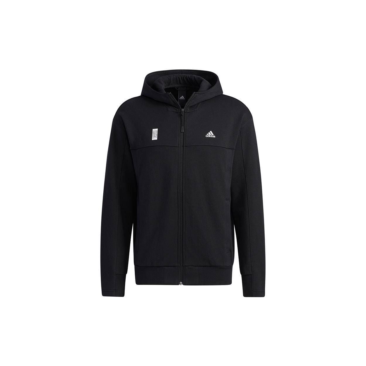 adidas Wj Htt Series Athleisure Casual Sports Hooded Jacket Black Men s GP0909 XL
