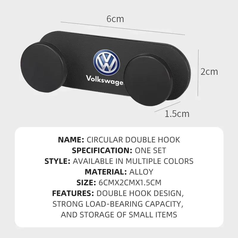 2026 Hot Valve Stems Caps Car Sticker For VW Volkswagen Jetta MK5 Golf Multifunctional Car Double Hook Charger Cable Line Organizer For V