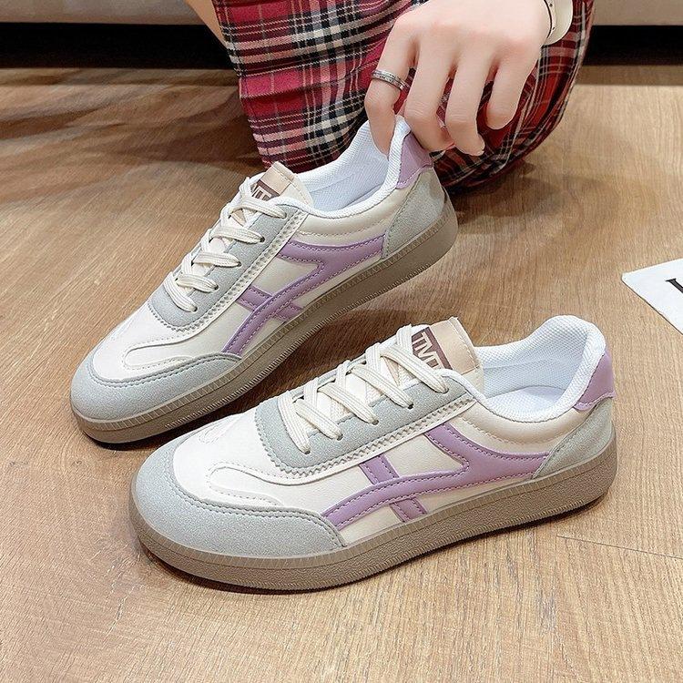 Large Size Casual Matte Board Shoes Women's Autumn New Sports Versatile Retro Single Shoes Student Board Shoes German Training Shoes Women's Shoes