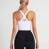 Women's Removable Strap Yoga Top Tight Fit Quick Dry Sports Bra Outdoor Running Cross Back Fitness Underwear